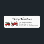 Étiquette Rustic Country Christmas Buffalo Plaid Retour<br><div class="desc">Rustic Country Christmas Buffalo Plaid Retour étiquette</div>