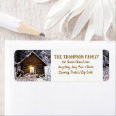 Étiquette Rustic Country Christmas Retourner l'adresse (En situation)