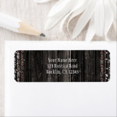 Étiquette Rustic Country Glam Southwestern Wood Invitation (En situation)