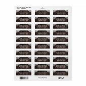 Étiquette Rustic Country Grange Mariage bois et dentelle (Feuille entière)