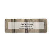 Étiquette Rustic Country Grange Wood Adresse de retour (Devant)