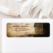 Étiquette Rustic Country Grange Wood Grange Mariage (En situation)