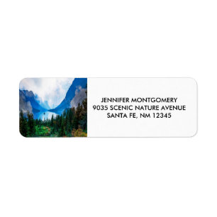Étiquette Rustic Country Mountains Nature Pittoresque