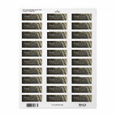 Étiquette Rustic Dark Wood Branches Retour Adresse (Feuille entière)