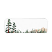 Étiquette Rustic Elegance Mountains Forest Pine Blank (Devant)