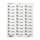 Étiquette Rustic Elegance Mountains Forest Pine Blank (Feuille entière)