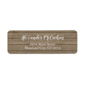 Étiquette Rustic Elegant Script Return Address Label (Devant)