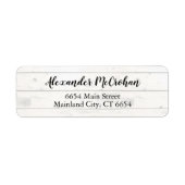 Étiquette Rustic Elegant Script Return Address Label (Devant)