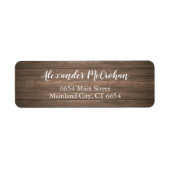 Étiquette Rustic Elegant Script Return Address Label (Devant)