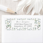Étiquette Rustic Eucalyptus Greenery Duo 2 Adresse de retour (En situation)