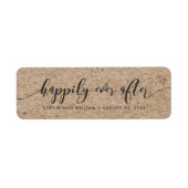 Étiquette Rustic Faux Kraft Happily Ever After Wedding Favor (Devant)