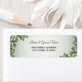 Étiquette Rustic Floral Greenery Feuilles Retour Adresse (En situation)