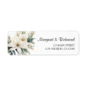 Étiquette Rustic Floral Winter Wedding Mariage Adresse (Devant)