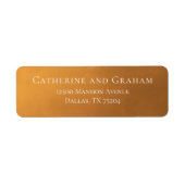 Étiquette Rustic Gold Earth Tone Mariage de automne Adresse (Devant)
