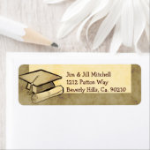 Étiquette Rustic Grad Celebration Casquette & Diplôme (En situation)