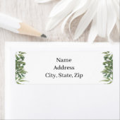 Étiquette Rustic Green Feuille Greenery Adresse de feuillage (En situation)
