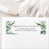 Étiquette Rustic Greenery Eucalyptus Adresse Mariage (En situation)