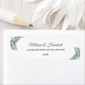 Étiquette Rustic Greenery Eucalyptus Foliage Adresse de reto (En situation)