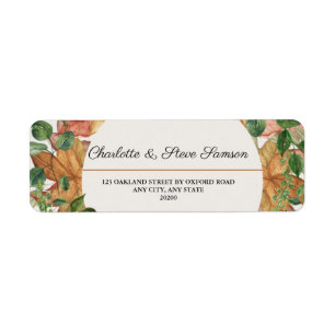 Étiquette Rustic Greenery Watercolor Wedding Return Address