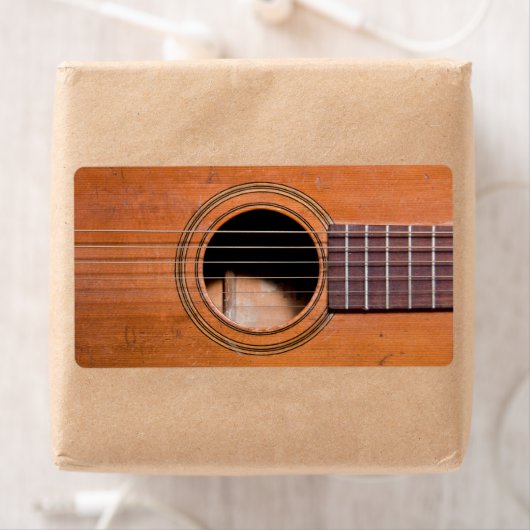 Étiquette Rustic guitar (En situation)