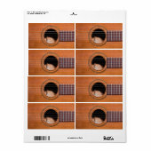 Étiquette Rustic guitar (Feuille entière)