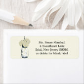 Étiquette Rustic Hanging Mason Jar Hydrangeas (En situation)