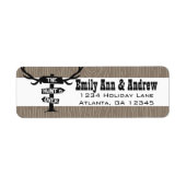 Étiquette Rustic Hunt est sur Barnwood Adresse de retour (Devant)