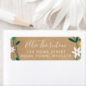 Étiquette Rustic Kraft Arrière - plan Nom de script Adresse  (En situation)