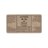 Étiquette Rustic kraft paper simple dropper bottle label (Devant)