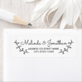 Étiquette Rustic Laurels Mariage (En situation)