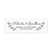 Étiquette Rustic Laurels Mariage (Devant)