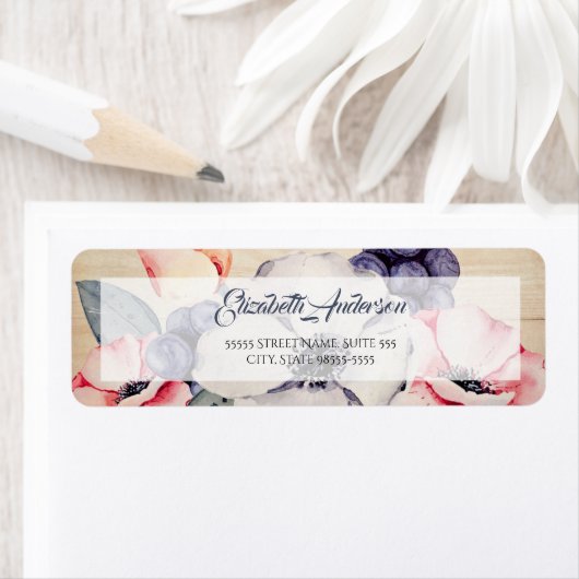 Étiquette Rustic Light Wood (En situation)