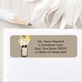 Étiquette Rustic Mason Jar Mariage (En situation)