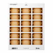 Étiquette Rustic Mason Jar & String Lights Adresse du Mariag (Feuille entière)