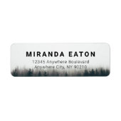 Étiquette Rustic Minimal Pine Trees Woodland Adresse de reto (Devant)