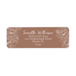 Étiquette Rustic Mocha Mousse Classic Mariage Adresse de ret