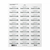 Étiquette Rustic Mountain Pine Tree Mariage Adresse de retou (Feuille entière)