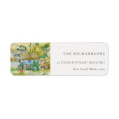 Étiquette Rustic Pastel Fields Mountain Landcape Adresse (Devant)