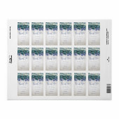 Étiquette Rustic Peacock Navy Rustic Luxe Favoriser les Étiq (Feuille entière)