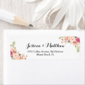 Étiquette Rustic Peony Floral Mariage personnalisé (En situation)