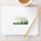 Étiquette Rustic Pines Foggy Mountain Adresse de retour (En situation)