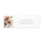 Étiquette Rustic Pink Floral Return Address Label (Devant)