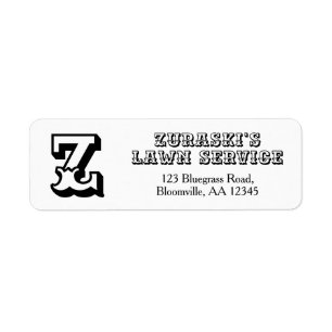 Étiquette Rustic Professional Monogram Business