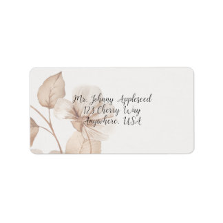 Étiquette Rustic Romance Wedding Return Address Labels
