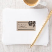 Étiquette Rustic Roses Elegant Wedding Address Labels (En situation)