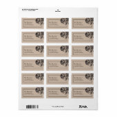 Étiquette Rustic Roses Elegant Wedding Address Labels (Feuille entière)
