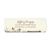 Étiquette Rustic Rural Wild Grasses Mariage (Devant)