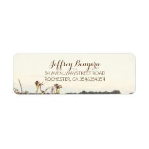 Étiquette Rustic Rural Wild Grasses Mariage