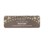 Étiquette Rustic Script Future M. Mme Mariage Adresse de ret (Devant)