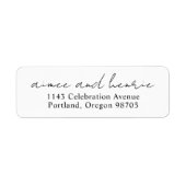 Étiquette Rustic Script Modern Wedding (Devant)